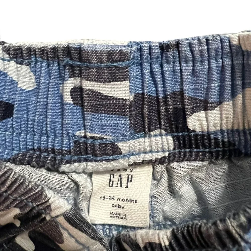 Baby Gap 18-24m Blue Camouflage Cargo Shorts